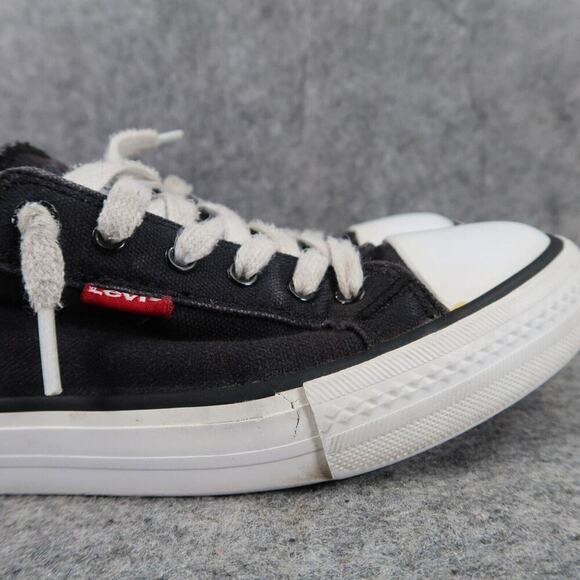 Levis Shoes Womens 6 Sneakers Stretch Slip On Casual Active Stan G Black Canvas - Picture 3 of 13